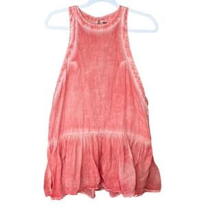 Free People Breathless Moments Batiste Tunic Tank Top Coral Size Small